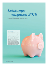 Titelseite Leistungsausgaben 2019: nachhaltig gesicherter Versicherungsschutz