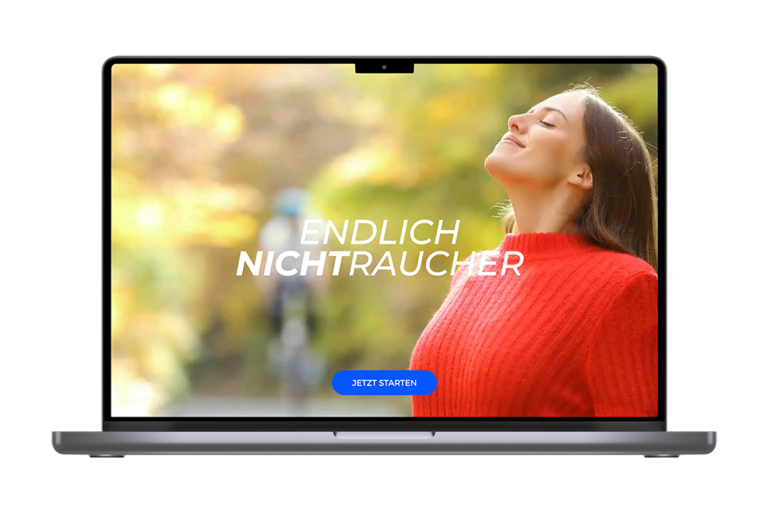 ein Laptop mit dem Onlinekurs