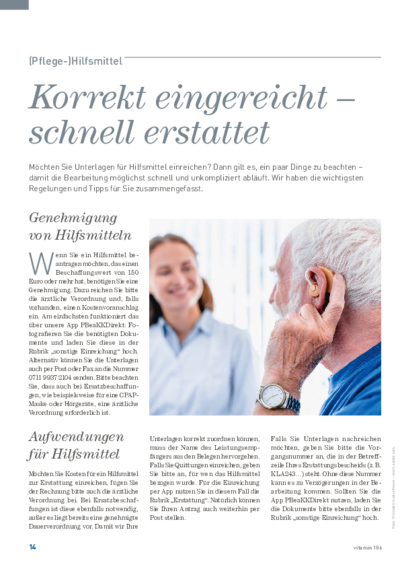 Vorschaubild (Pflege-)Hilfsmittel: korrekt einreichen
