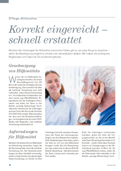 Vorschaubild (Pflege-)Hilfsmittel: korrekt einreichen