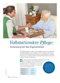 Titelseite Vollstationäre Pflege: Entlastung bei den Eigenanteilen