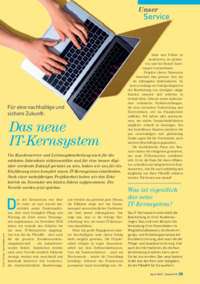 Titelseite Das neue IT-Kernsystem: Jetzt läuft es rund