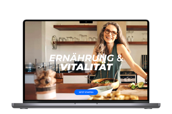 ein Laptop mit dem Kursprogramm