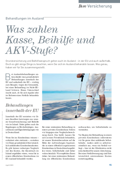 Vorschaubild Auslandsbehandlung: Welchen Anspruch haben Sie?