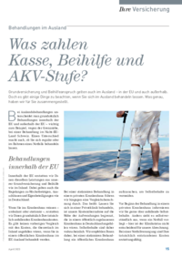 Titelseite Auslandsbehandlung: Welchen Anspruch haben Sie?